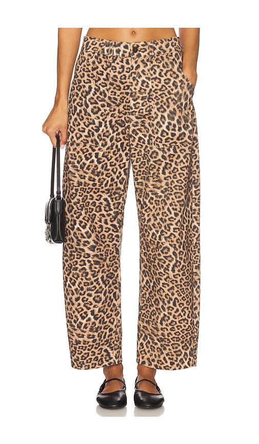 Lna Cross Creek Leopard Pant In Brown