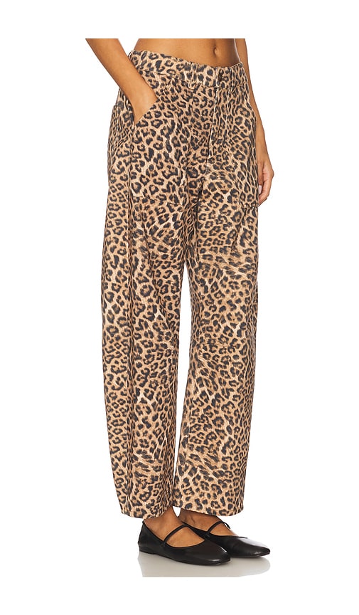 Lna Cross Creek Leopard Pant In Brown