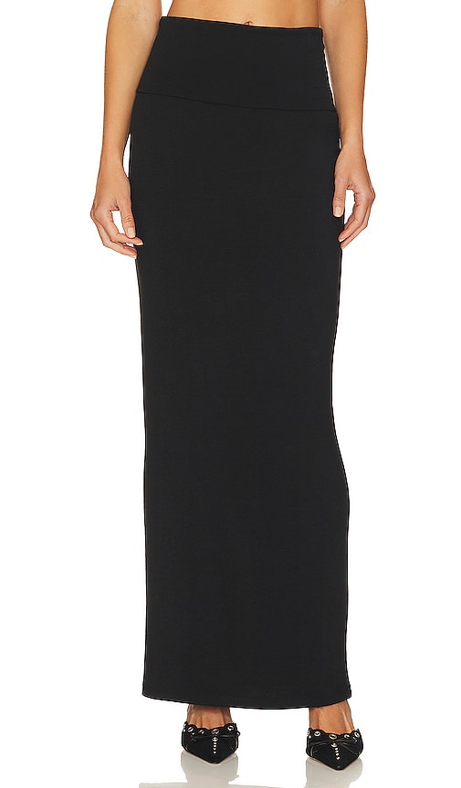 LNA Fold Over Skirt in Black