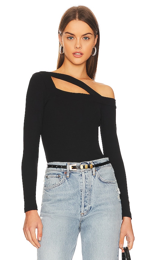 LNA Otis Ribbed Top in Black | REVOLVE