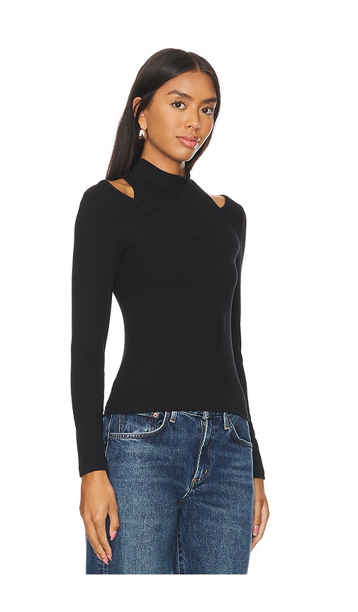 Shop Lna Vivian Ribbed Top In Black