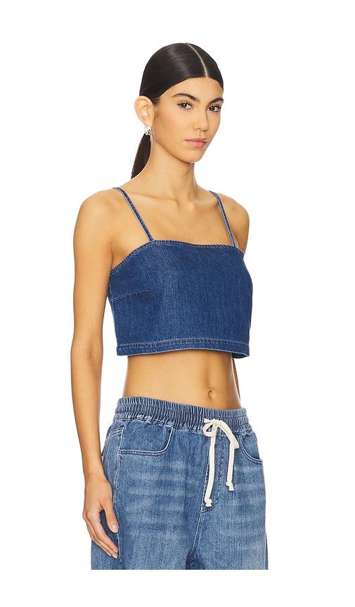 Camille Crop Tank in Blue. - size M (also in L)
