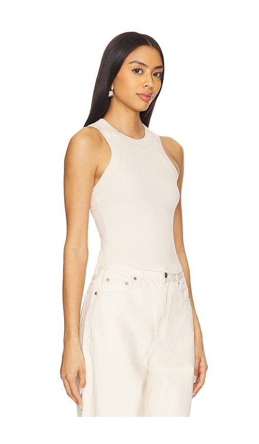 Detra Ribbed Tank in Ivory. - size XS (also in L, M)