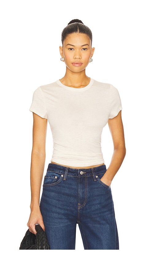 Saige Short Sleeve Top in Ivory. - size XL (also in L, M, S, XS)