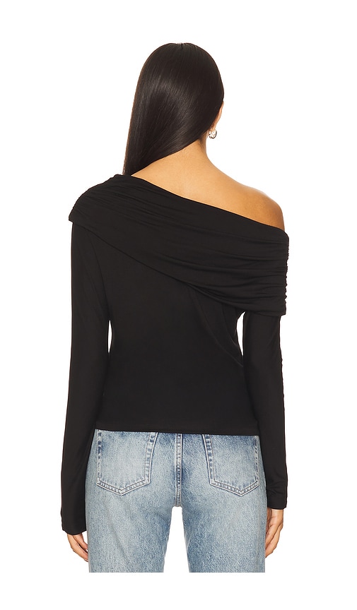  Lna Langarm-top Mit überschnittenen Schultern Giselle In Black. Größe S. Also In Xs, M. 