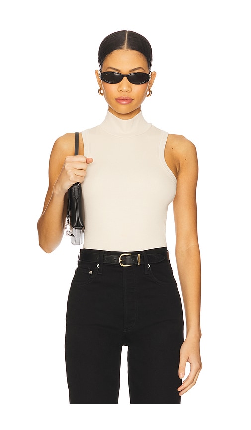 Lna Detra Mockneck Tank Top In Neutral