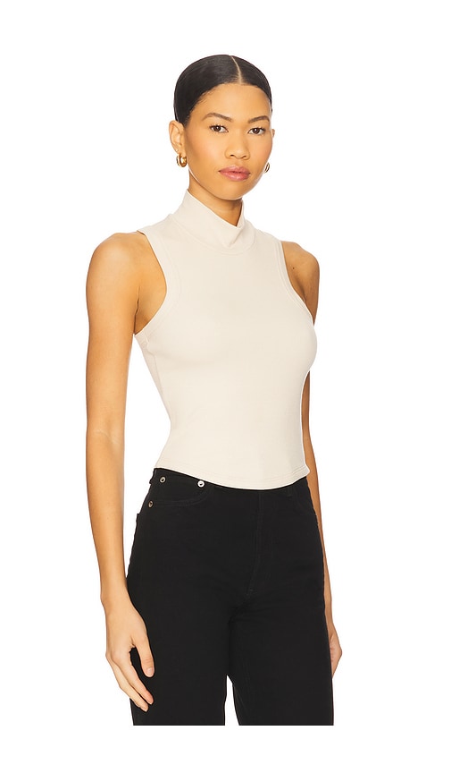 Lna Detra Mockneck Tank Top In Neutral