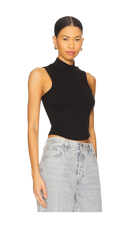 Lna Detra Mockneck Tank Top In Black