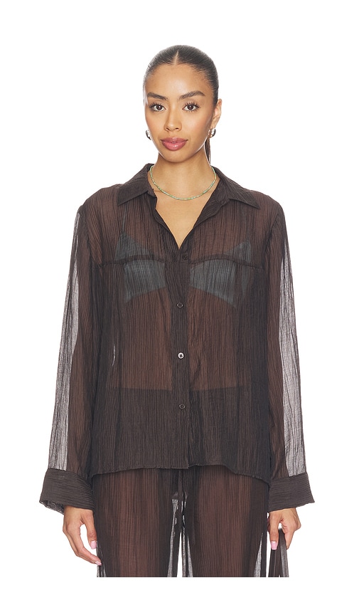 LNA Sylvee Sheer Button Up | Thumbnail 2
