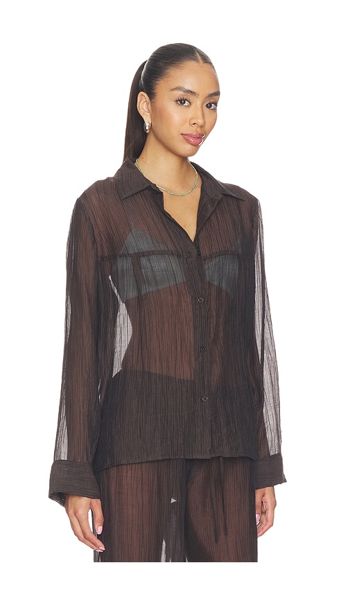 LNA Sylvee Sheer Button Up | Thumbnail 3