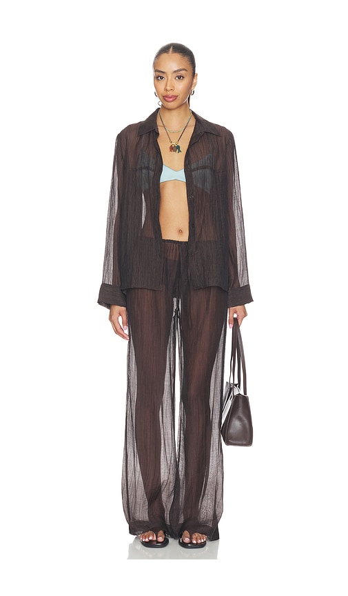 LNA Sylvee Sheer Button Up | Thumbnail 5