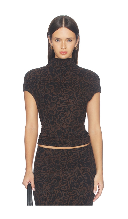 Isla Top by LNA in Chocolate Python