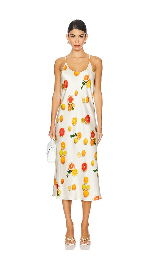 Shop Lunya Washable Silk Bias Slip Dress In Main Squeeze