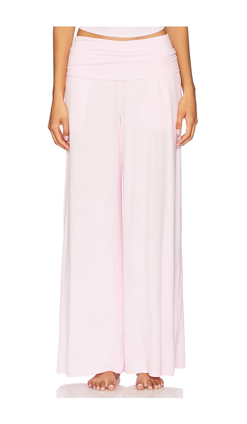 Fold Over Pant in Pink. - size XL (also in L, M, S, XS)
