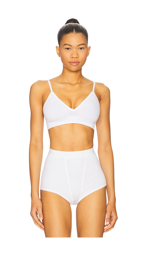 Seamless Bare Bralette in White. - size XS (also in L, M, S, XL)
