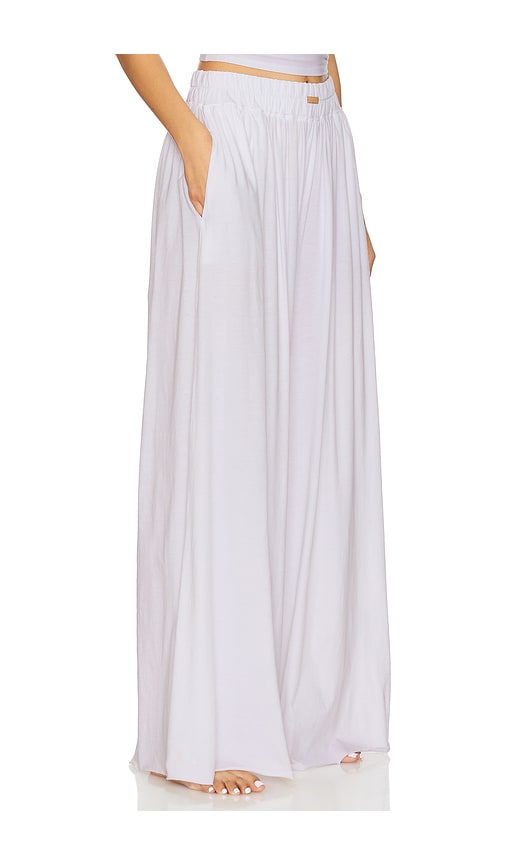 Shop Lunya Organic Pima Wide Leg Pant In Sincere White
