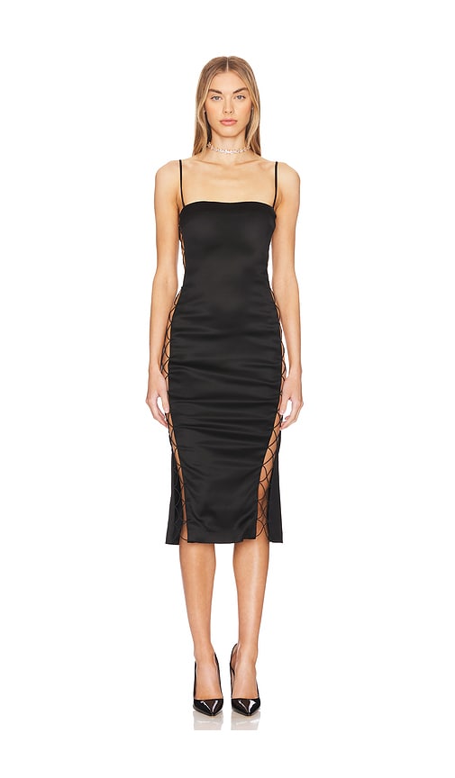 Shop Loba Malanga Midi Dress In Black