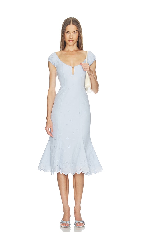 LOBA Bonita Eyelet Midi Dress