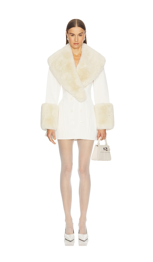 Loba Julieta Faux Leather Coat In White