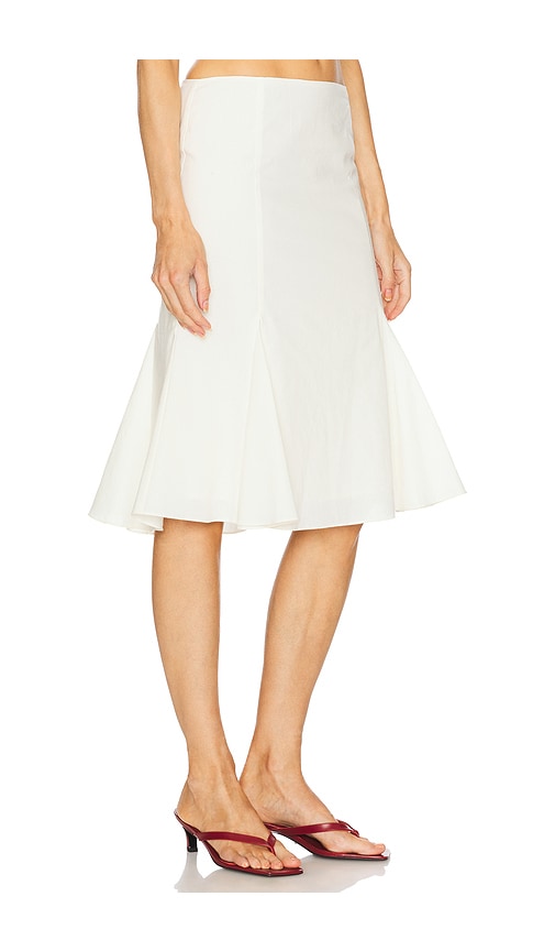 Loba Mary Midi Skirt In Ivory