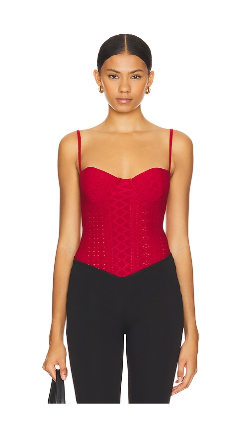 Shop Loba Livia Bodysuit In Red