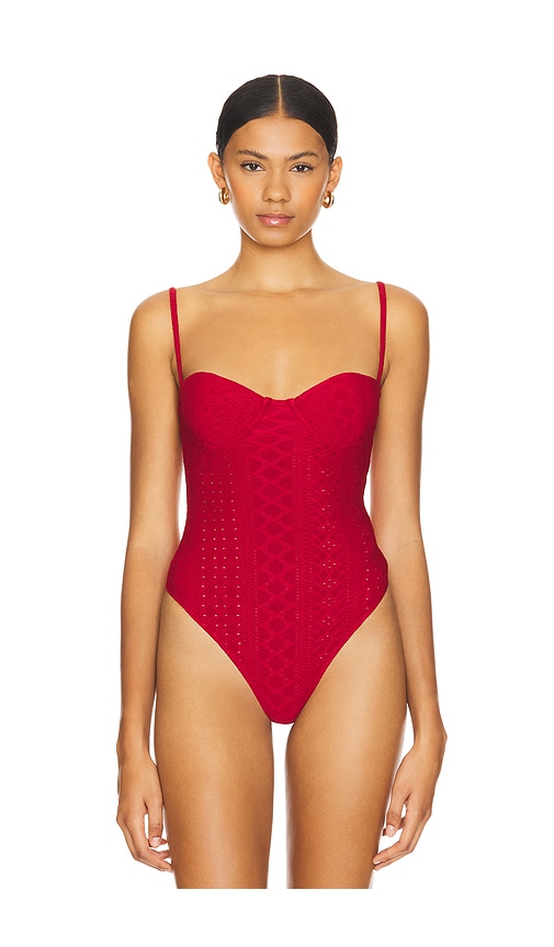 Shop Loba Livia Bodysuit In Red