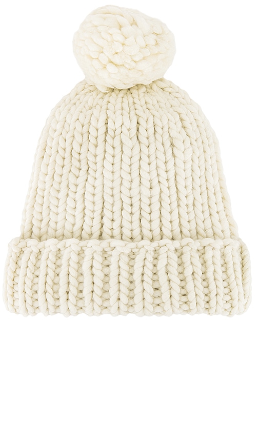 Shop Loeffler Randall Ava Chunky Knit Hat In Cream