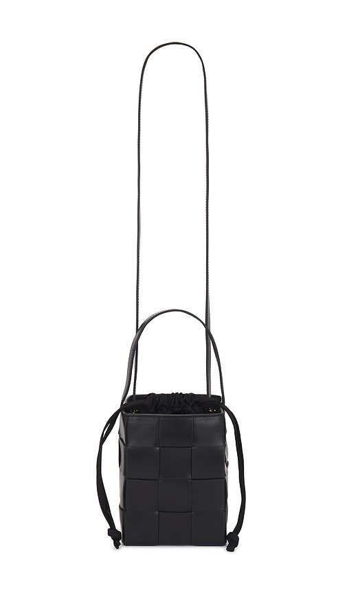 Shop Loeffler Randall Laith Woven Top Handle Bag In 黑色