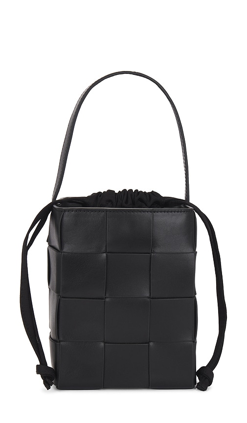 Shop Loeffler Randall Laith Woven Top Handle Bag In 黑色