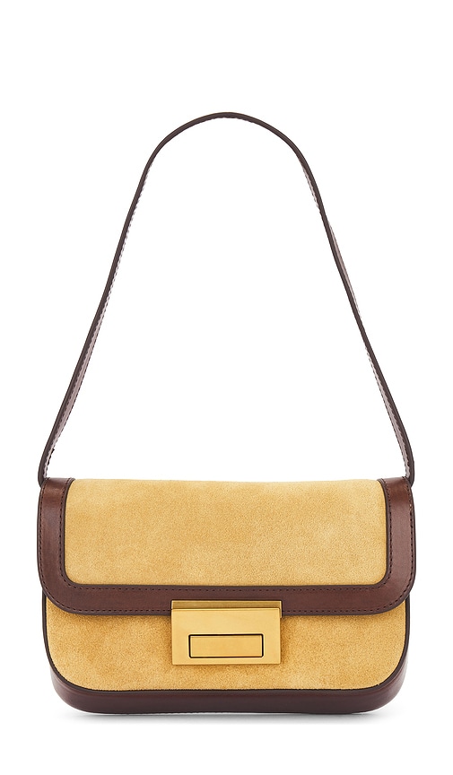 Shop Loeffler Randall Stefania Flap Baguette Shoulder Bag In Hazel & Espresso