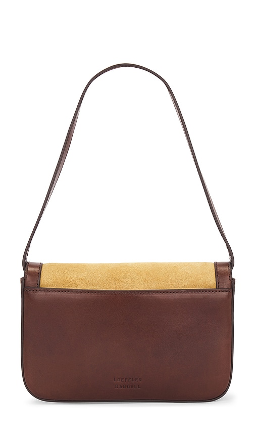 Shop Loeffler Randall Stefania Flap Baguette Shoulder Bag In Hazel & Espresso