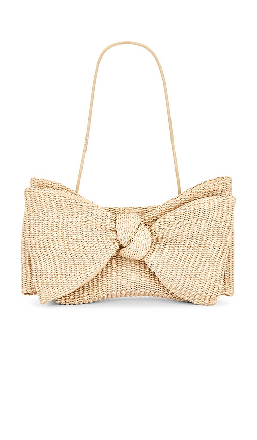 Loeffler Randall Valerie Bow Clutch in Natural