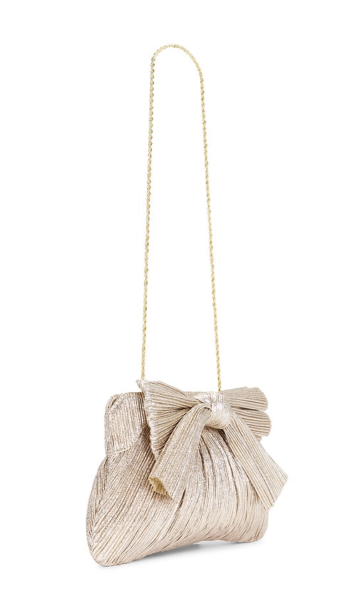  Loeffler Randall Clutch Mit Gefalteter Schleife Rayne In Metallic Neutral. 