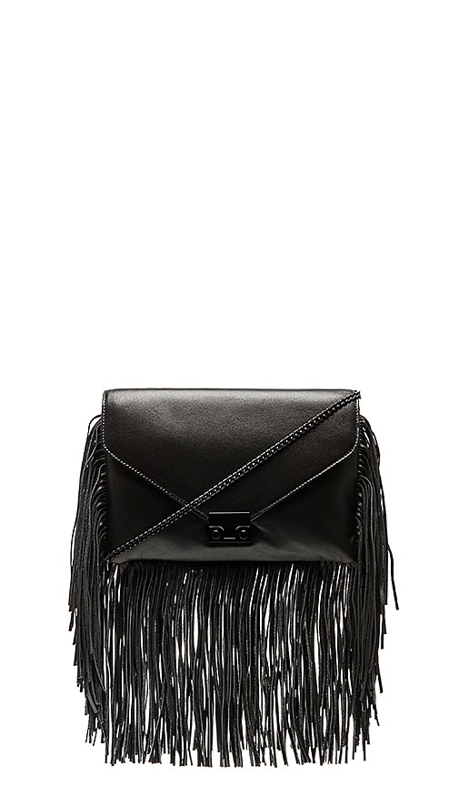 Loeffler randall suede discount lock clutch with fringe