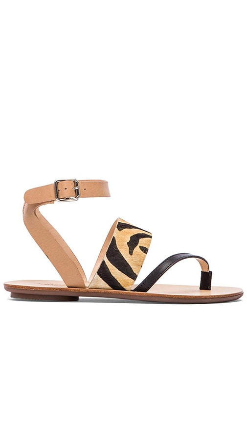 Sunny Sandal with Calf Fur