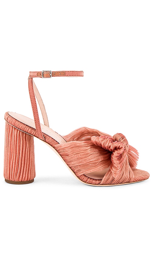 camellia knot mule with ankle strap