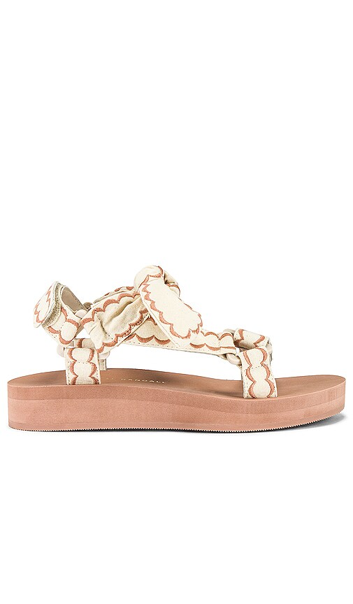 Loeffler Randall Maisie Sport Sandal in Cream & Deep Blush