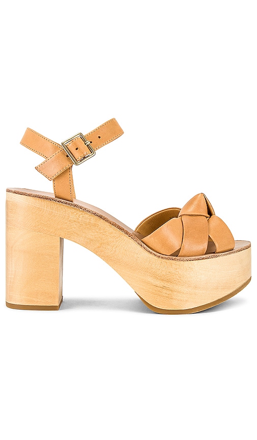 Loeffler Randall Elsa Clog Sandal in Honey Vachetta | REVOLVE