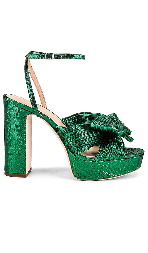 natalia emerald platform bow heel