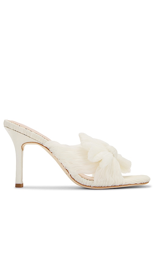 Loeffler Randall Claudia Mule in Faux Leather Pearl Organza