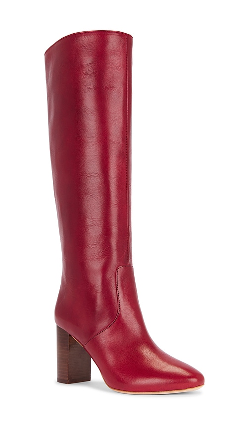 Shop Loeffler Randall Goldy Tall Boot In Burgundy