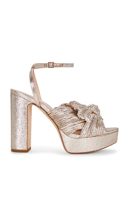 Loeffler Randall Natalia Platform Sandal in Metallic Silver. - size 10 (also in 6, 6.5, 7, 7.5, 8, 8.5, 9, 9.5)