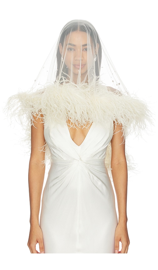 Lapointe VOILE MESH SHORT WITH EMBROIDERY FEATHERS en Cream 2124 €