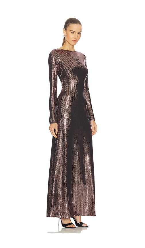 Lapointe X Revolve Mirror Jersey Boatneck Gown In Brown