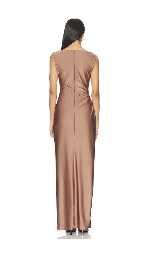 Lapointe Abendkleid Ruched Gown With Slit In Brown. Größe Xs. Also In S, M. 