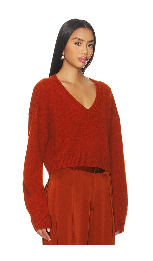 Lapointe Cashmere Sweater In Red, Brown. Size S. Also In M. 