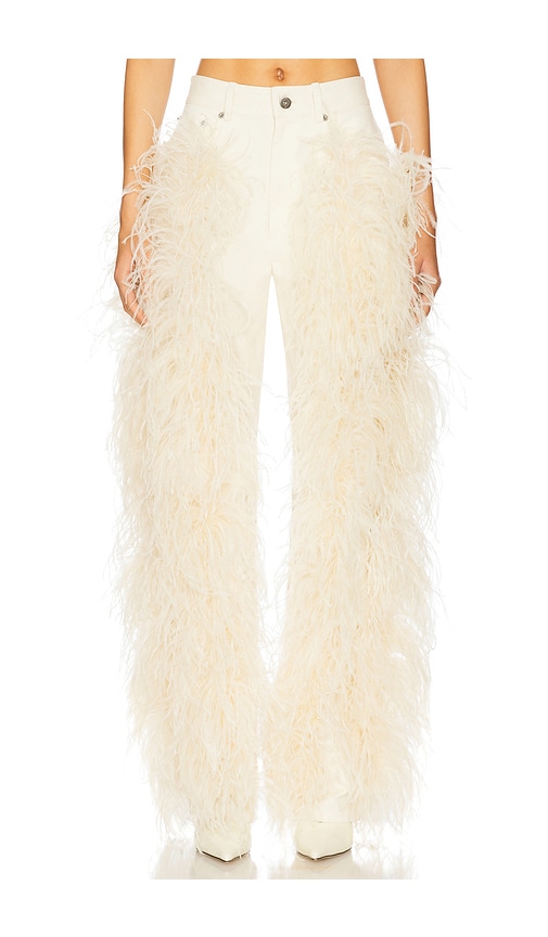Denim Pant With Feathers in . - size 0 (also in 2) - Lapointe - Modalova