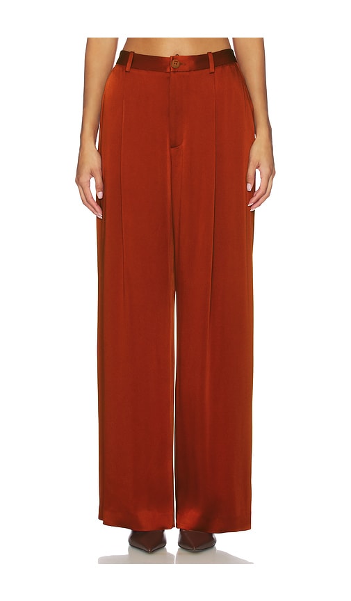 Lapointe Satin Relaxed Pleated Pant