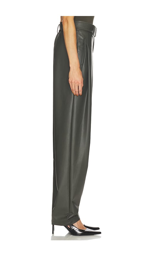  Lapointe Hose Faux Leather Belted Tapered In Dark Green. Größe 4. Also In 0, 2. 