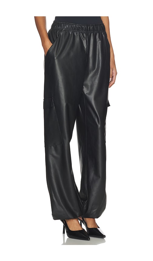 Lapointe Textured Faux Leather Jogger In Black